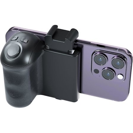 Telefon Kameragrep med Zoom Fjernkontroll, Smartphone Håndtakholder med Trådløs Utløser, Telefon Filmtilbehør Vlog Opptak