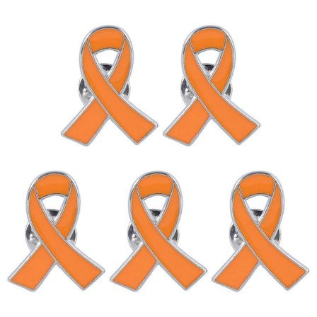 5 deler Sløyfebrosje Jakkeslagsnål Korsasjenål i legeringsmateriale, Sløyfekorsasjenål for bevissthet om brystkreft og AIDS