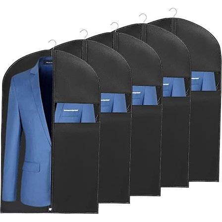 Støvtætte dragtposer tøjbetræk mølsikre frakkeposer med Acsergery lynlås vandtæt gave
