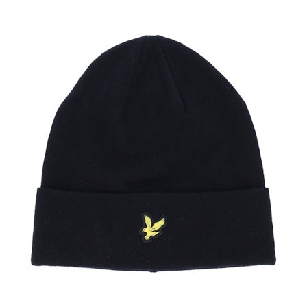 Lyle & Scott - Noir cuff Bonnet - Basic Beanie Jet Black Cuff @ Hatstore
