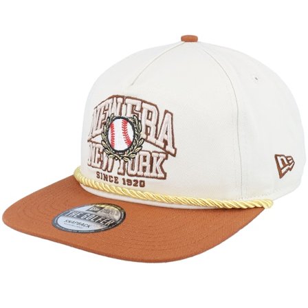 New Era - Weiss Snapback Cap - New World Golfer Off White/Burnt Snapback @ Hatstore