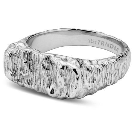 Rustic | 925 sterling ezüst rusztikus pecsétgyűrű férfiaknak - Pecsétgyűrűk