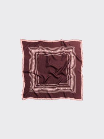 Holzweiler Contrasting Fine Silk Scarf - Burgundy - Unisex - One size