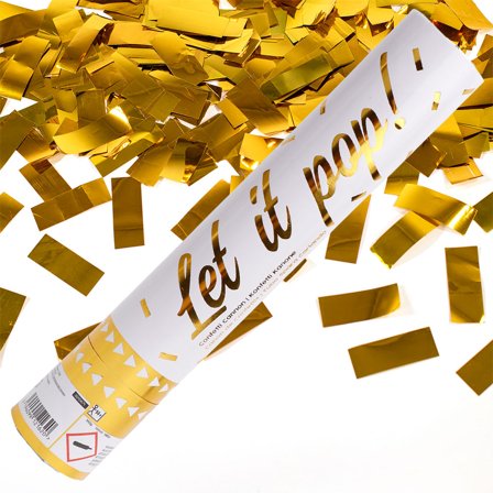Konfettirør Guld Folie 28 cm