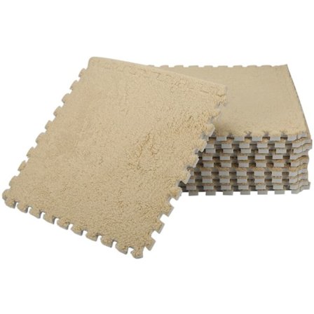 10 stk. Interlocking skumgulvmåtte gulvtæppe fliser til børn - til børneværelser, børnehave, legerum