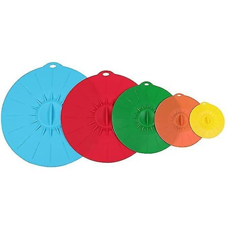 Silikonikannut Ruokakupille Yleismaailmallinen Imu-kansi Pölynkestävä