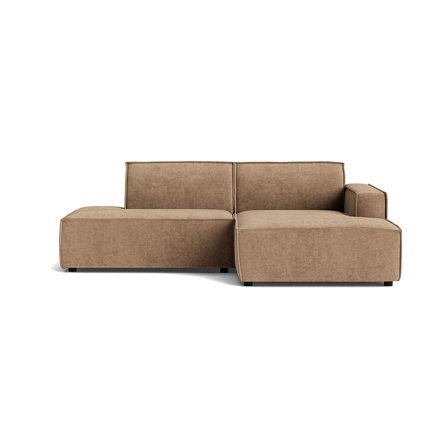 Lyon Lille Chaiselong Sofa, Højrevendt Open End - Capri Mørk Beige - Kompakt Design, Pladsbesparende - 247x160x80cm - Sofa, Chaiselong
