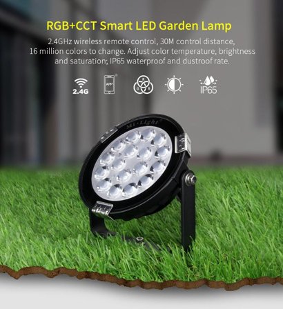 SYNERGY 21 LED Garten Lampe 9W RGB-WW mit Funk und WLAN IP65 24V *MiLight*