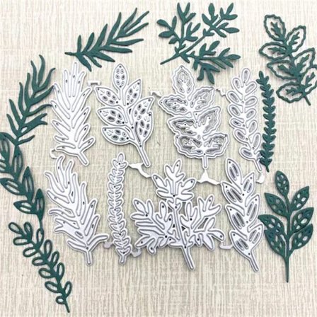 8PCS Pretty leaves christmas dies 2022 die cut Metal Cutting Dies Stencil Die Cut Scrapbooking Craft Stamps template dies cutter