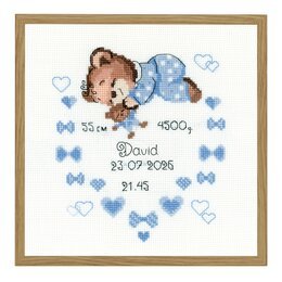 Broderikit Fødselsbillede dreng - Riolis