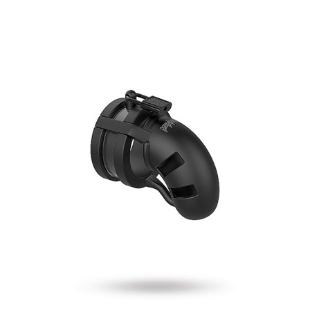 Shots: Model 18 - Chastity - 3,5"" - Silikone Cage Ball Splitter - sort