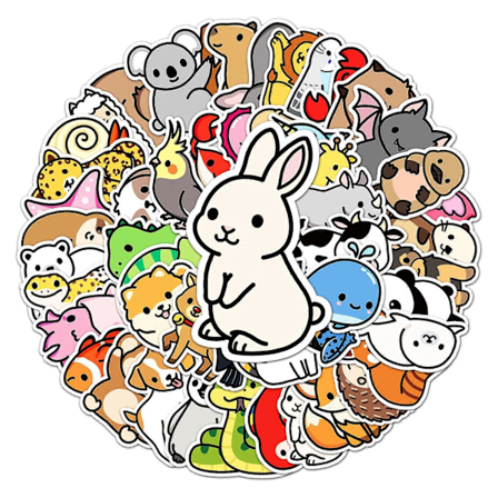 50 Tegneserie Dyre Kofferter Klistremerker Kreativ Trend Vanntett Reiseveske Laptop Dekorasjon Klistremerker