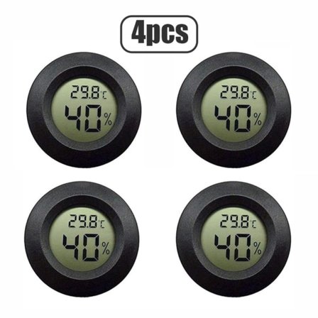 Mini LCD-skärm Rund Digital Termometer, Hygrometer Kyl- och Frys, Utomhus- och Inomhustemperaturmätare Testare