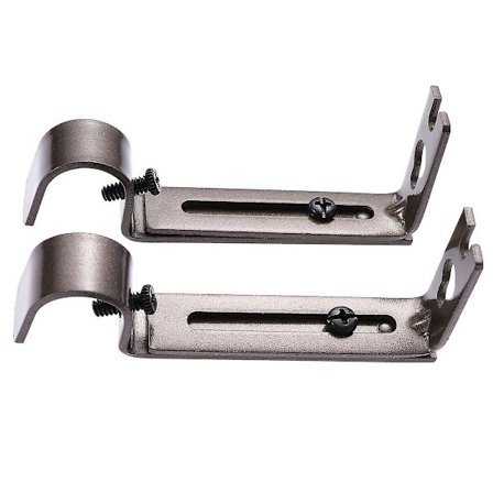 Pakke 19,05 mm Justerbar Gardinstang Gardinstang Beslag Gardinstang Beslag (Brun)