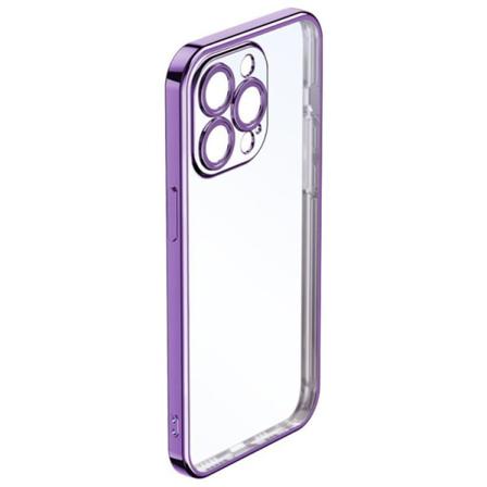 Rock Iphone 14 Pro Max Skal Electroplating Matte - Lila
