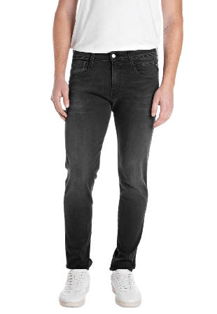 Replay Anbass Slim Fit Jeans Herr Grå W31/L34