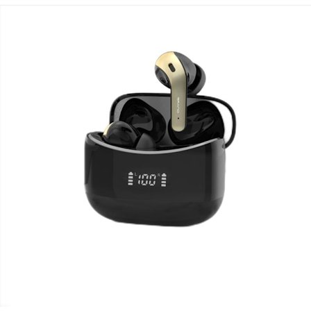 In-ear bilaterala trådlösa sport-hörlurar, Bluetooth-hörlurar 5.3, LED-display, svart