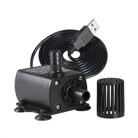 Mini Ultra Stille Nedsenkbar Pumpe Akvarium Hage Dam USB Fontene Vannpumpe DC 5V 250L/H QR50A