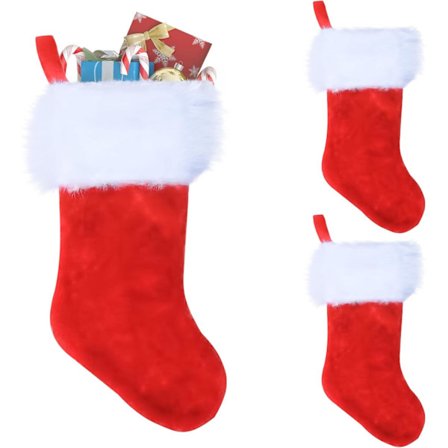 2 kpl joulusukkia, joulusukat, 55 cm, suuri punainen joulusukka, riippuvat sukat, joulu, karkki, lahjapussi jouluun