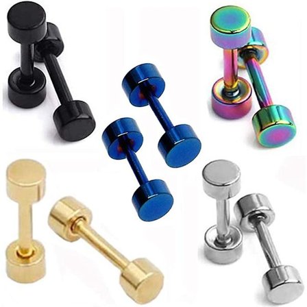 Pärlörhängen, Högpolerade Kirurgiskt Stål Skruv Platta Bak Skedörhängen För Kvinnor Män Pack Om 5 Par (3mm/4mm/5mm/6mm/8mm Alternativ) 4mm/0.16 -