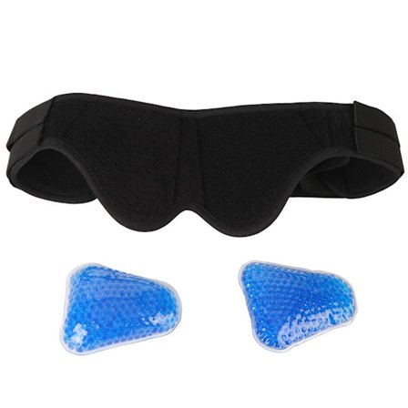 Broksele til Mænd og Kvinder Lyskebrok Støtte Truss Kompression Fiksering Rem med Gel Kold Varme Kompres Pad L