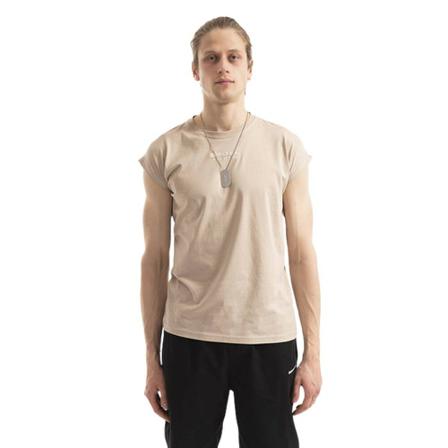 Alpha Industries, Koszulka Organics EMB Sleeveless T 118531 627 S Beżowy, Mężczyzna, Rozmiar: S