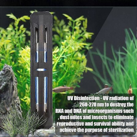 Fisketank UV Steriliseringslampe Akvarium Ultraviolet Nedsænkbar Algefjerner