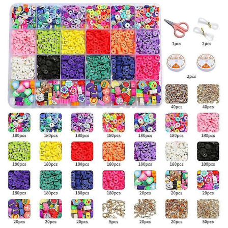 24 Lokeron Pehmeä Savi Pehmeät Keraamiset Helmet Askartelusetti Laatikko Käsintehty Askartelu Helmisetti