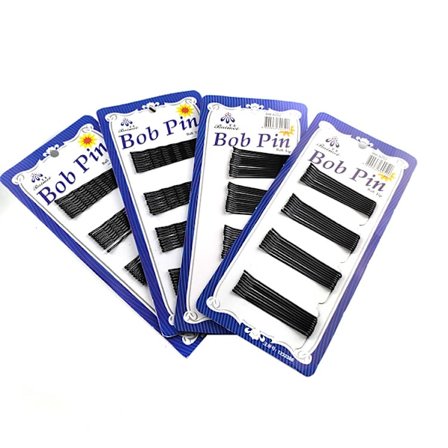 4 st svart metalltråd hårklämmor enkel våg liten en kl