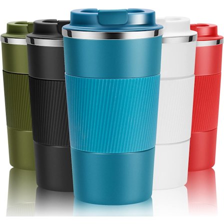 Genanvendelige rejsekrus til kaffe - Termoflaske i rustfrit stål med vakuumisolering til varme og kolde drikke