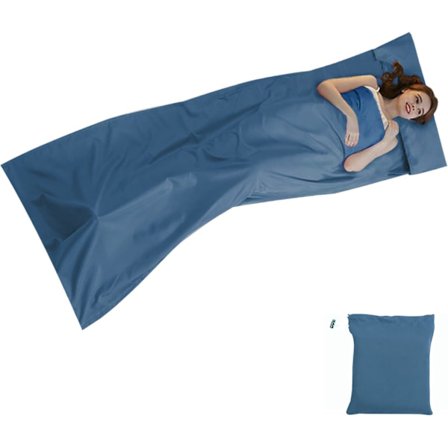 Reiselaken, lettvekts reiselaken sovepose for camping og fotturer, blå, 75X210cm Mysterious Blue-FF-