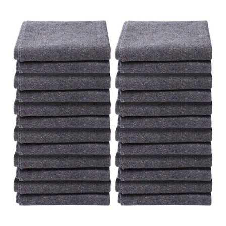 Flytter tæpper - DUOKU - 72" x 54" - Genbrugt bomuld - Pakke med 12 - Møbelbeskyttelse