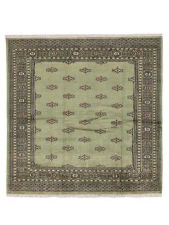 Oriental Pakistan Bokhara 2Ply Rug 198X199 Square Dark Yellow/Dark Green Wool, Pakistan