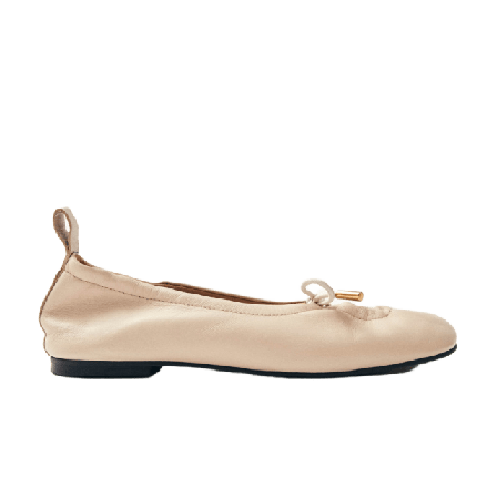 Alohas Rosalind Cream Leather Ballet Flats Loafers Dam Beige 38