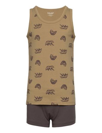 Underwear Set - W. Boy Print Green CeLaVi