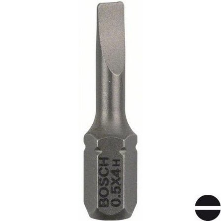 Bosch S Bits S0,5x4,0 3-pakn. 25 mm, Maskintilbehør & forbruk