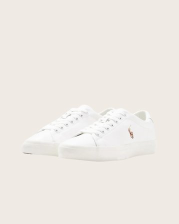 Polo Ralph Lauren Longwood Leather Sneaker Hvid Sko Dreng - Kids Brand Store