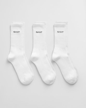 GANT Herren 3er-Pack Sportsocken (43-45) Weiß