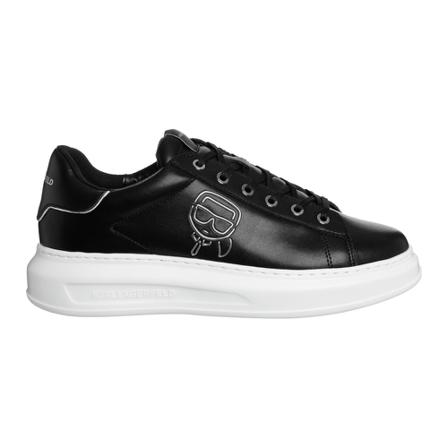 Karl Lagerfeld men's Schoenen leather trainers sneakers Kapri Plexikonic , Zwart , Heren , Maat: 43 EU