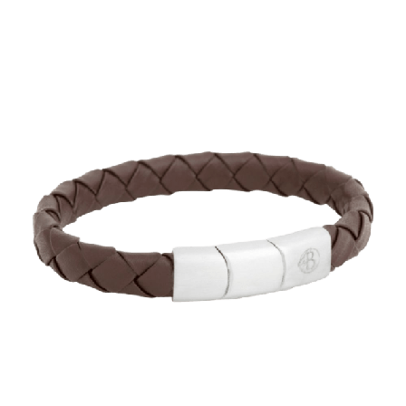 by BILLGREN Leonard Leather Bracelet Brown Accessoarer Herr Brun 21 cm