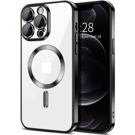 iPhone 14 Pro Max Skal – Metallic Skal med Magnetisk Kompatibilitet, Slim Design - Svart