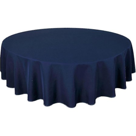 Högkvalitativ Duk, Lättskött, Rund 140 Cm Uni Blå-ZZY