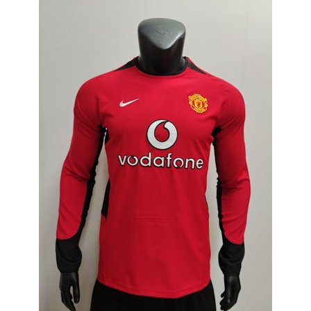 02-03 Manchester United F.C. Hjemme Langermet Fotballuniform T-skjorte S-2XL