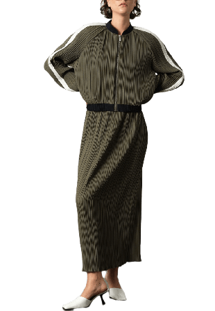 French Connection Niri Plisse Bomber Jacket Jackor Dam Svart XL