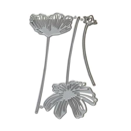 Qinxi 3st Blommor Metallskärning Dies Stencils Diy Scrapbooking