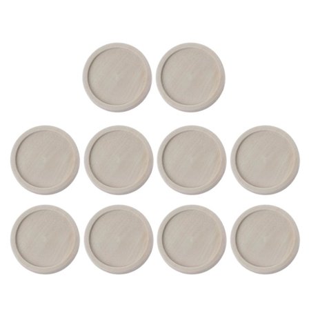 10 stycken bezel hängande bricka Trä rund ram Ram brickor Tom hängande bas