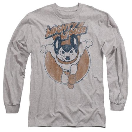 Mighty Mouse Unisex Vuxen Flygande med Syfte T-Shirt S Sport H