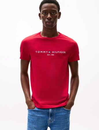 Tommy Hilfiger Tommy Logo Tee - Red - S