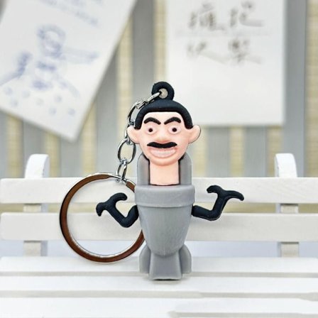 1 stk nøglering ornament Skibidi toilet vedhæng B B