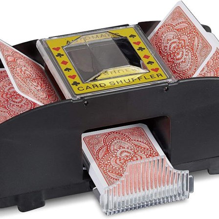 Batteridrevet kortstokkblander - Svart, 2 dekk, for kort opptil 90 mm KLB